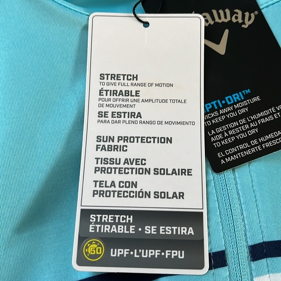 NWT!! Callaway Ottoman Printed Golf shirt, size XL and XXL - Picture 6 of 12